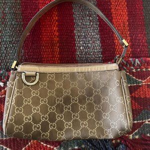Vintage Gucci Baguette Purse in Bronze